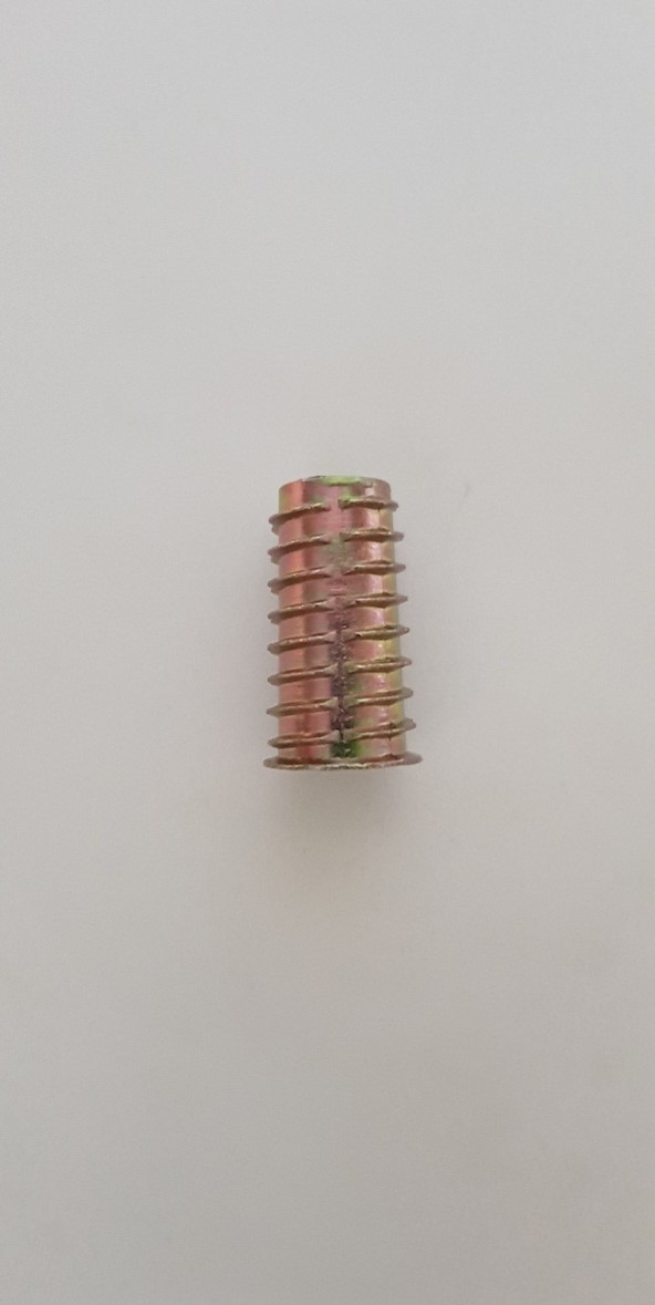 WOOD INSERTS - WORM SCREW - ZINC YELLOW