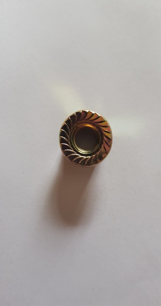 HEX FLANGED NUTS ZINC YELLOW